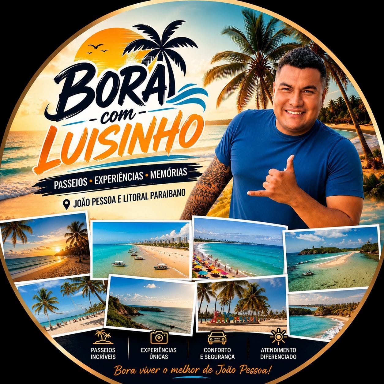 Identidade visual Bora com Luisinho